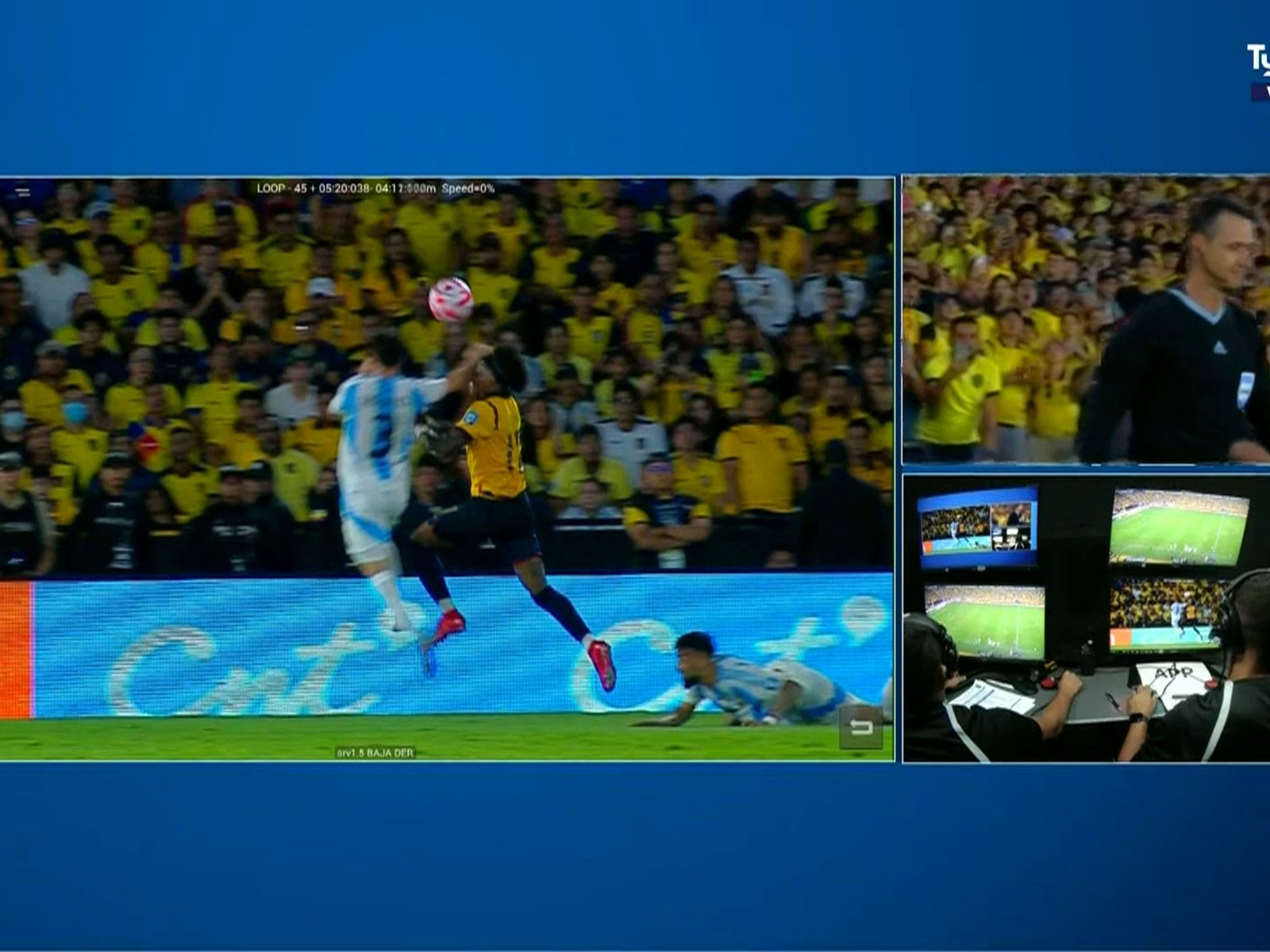 el polémico penal que Roldán le cobró a Tagliafico a instancias del VAR