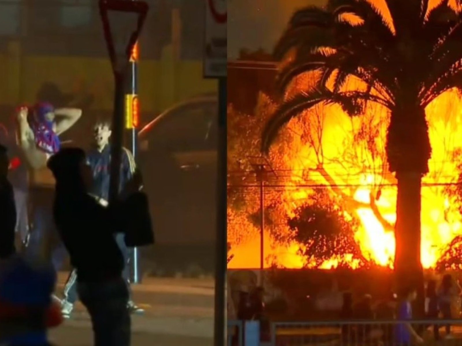 incendio y choques con la policía antes del partido con Alianza Lima