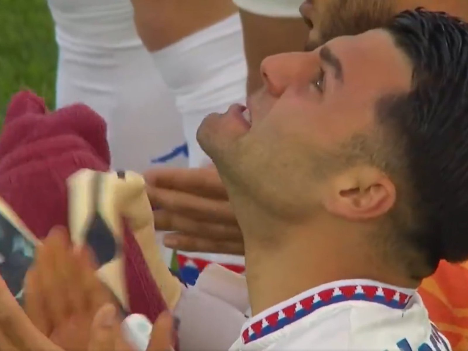 Nacho Russo, el hijo de Miguel, lloró en el minuto de silencio y un rato más tarde metió un gol lleno de emoción