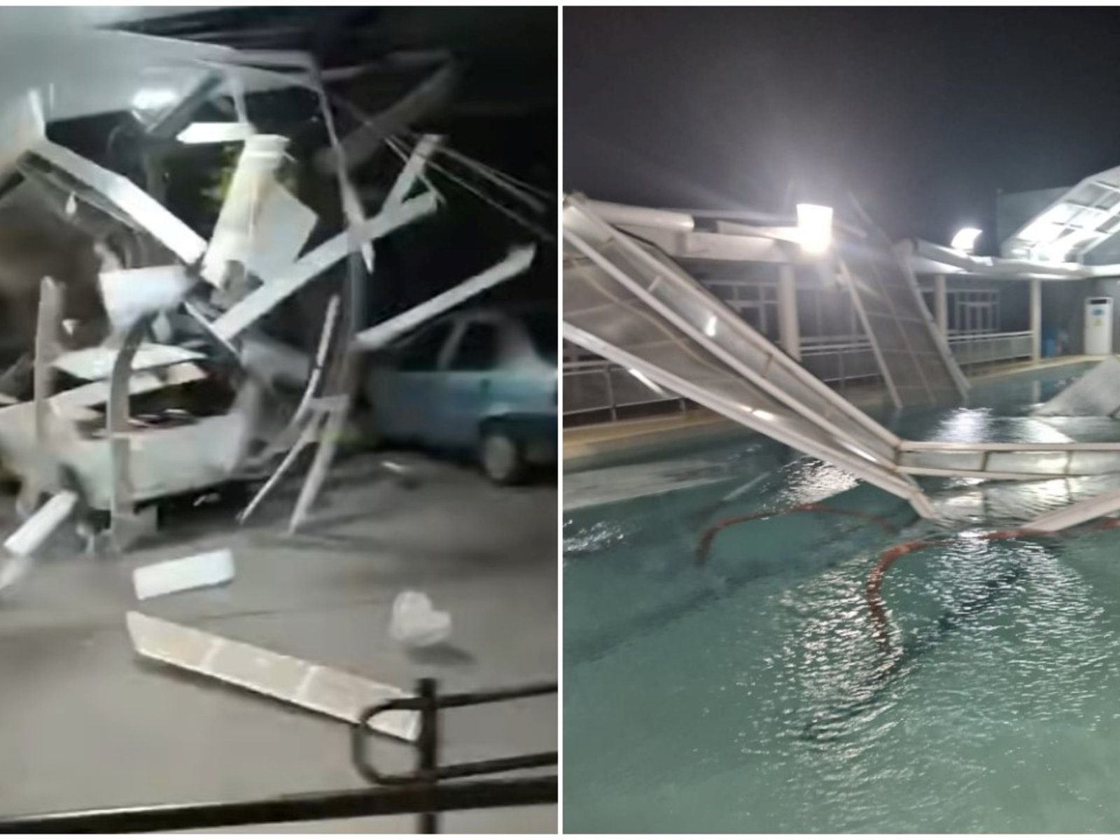 cayeron árboles y se voló el techo de un hospital