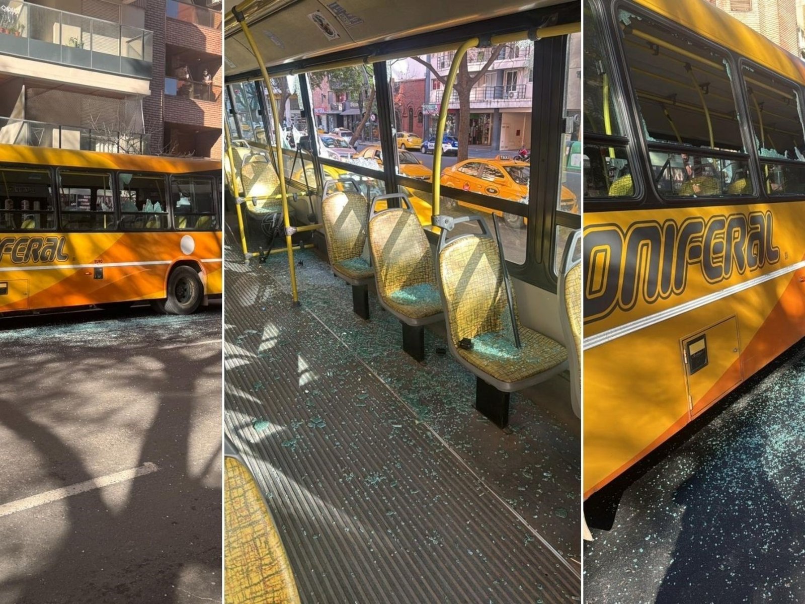 no le dejaron pagar el boleto en efectivo y en un ataque de furia rompió las ventanillas del colectivo en Córdoba