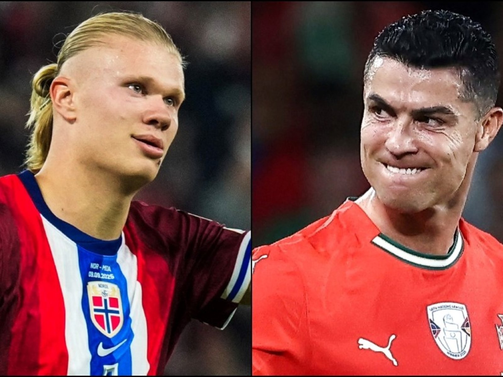 Haaland va por su primera vez con Noruega y Cristiano Ronaldo por su sexta con Portugal