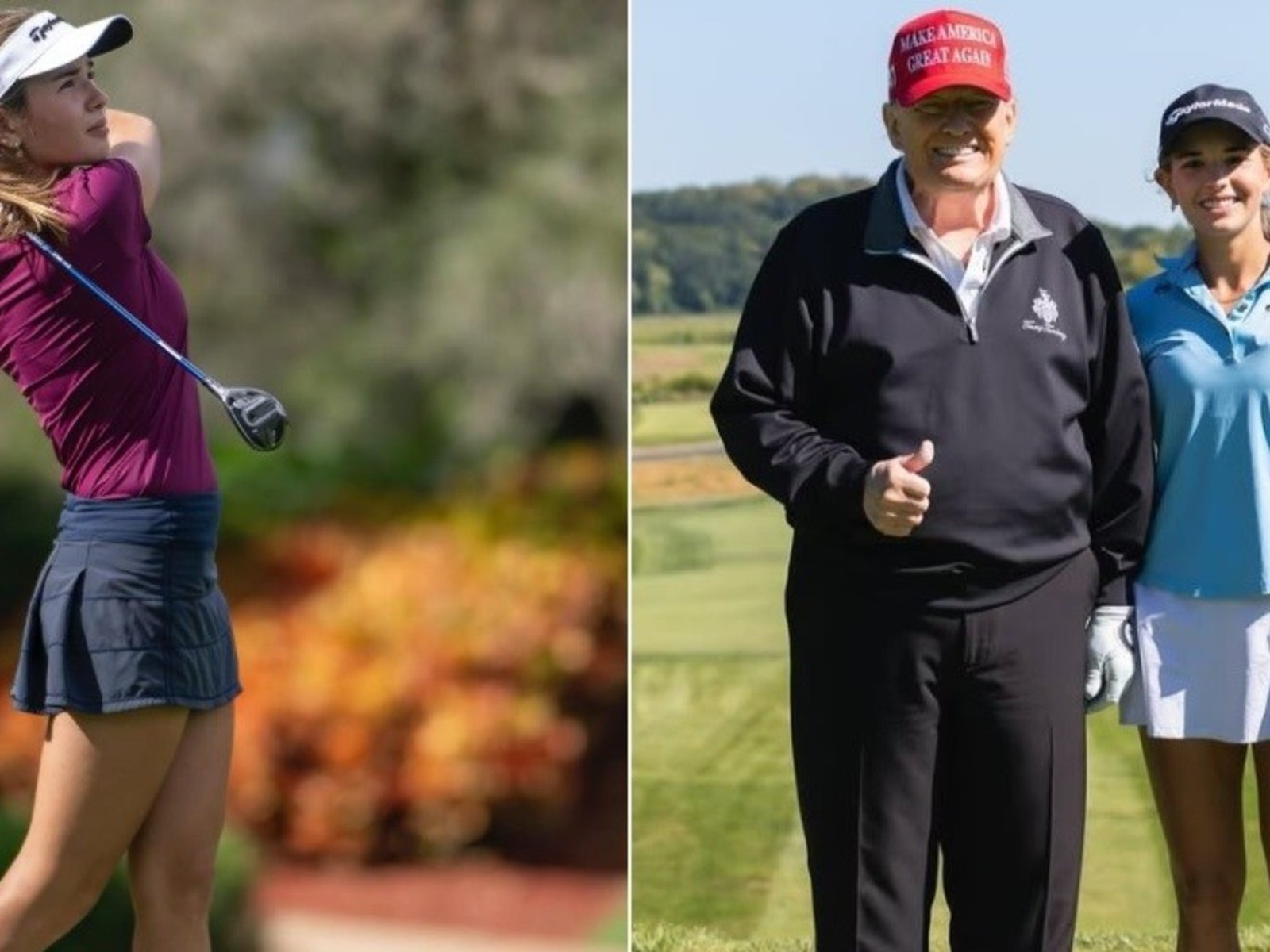 Kai Trump, la nieta del presidente de EE.UU. e hija de la pareja de Tiger Woods que debutará en el circuito de golf