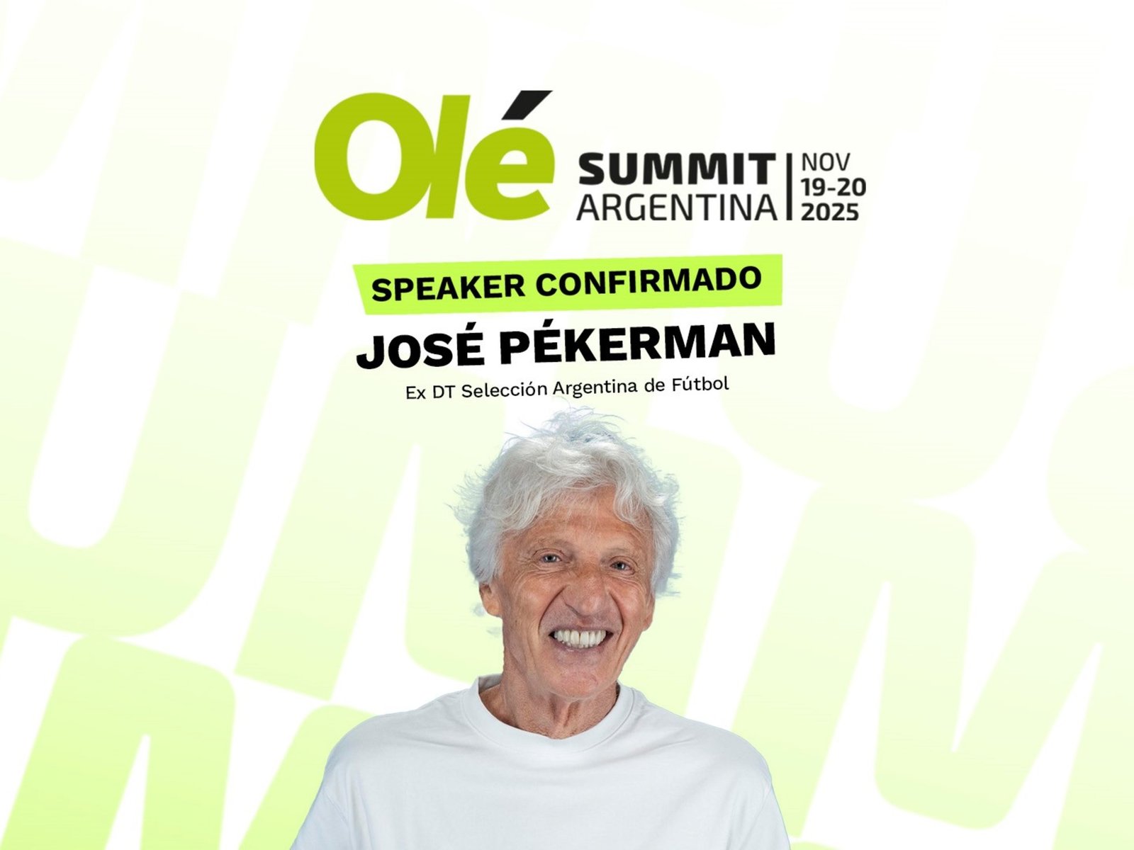 Pekerman, creador de un estilo único, en el Olé Summit :: Olé