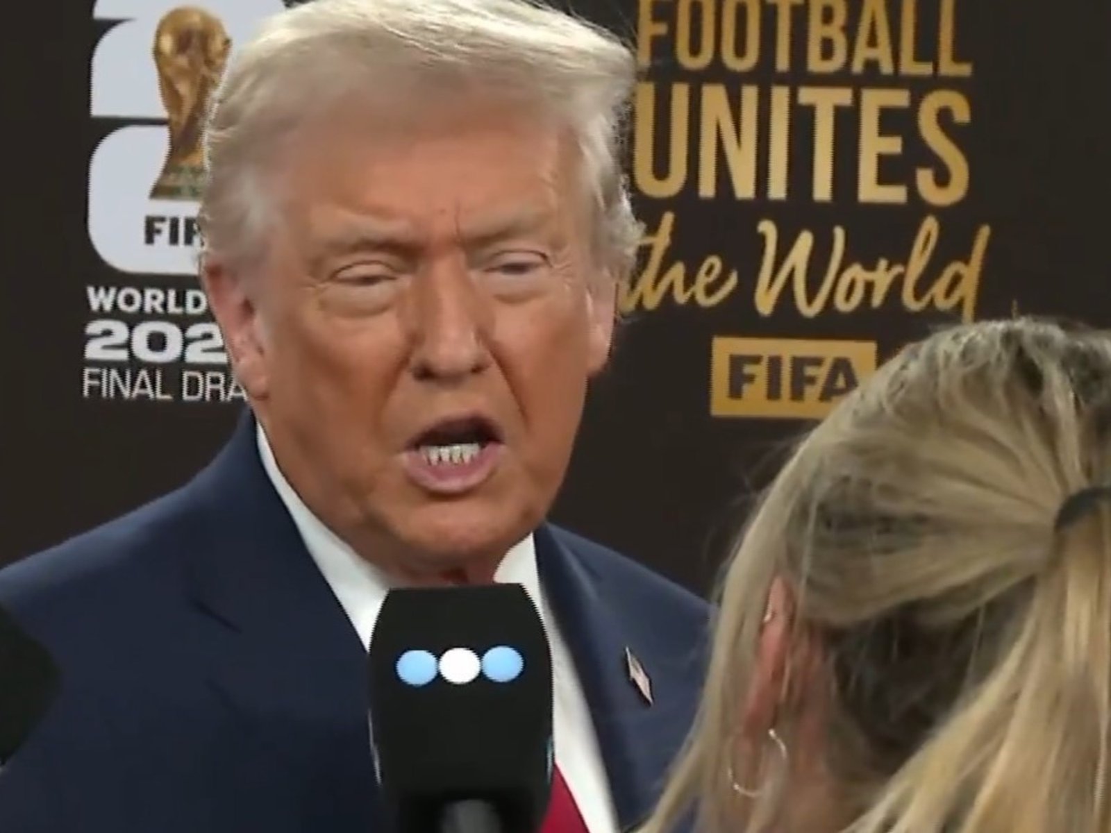Donald Trump llegó al sorteo del Mundial 2026, elogió a Javier Milei y gambeteó una pregunta sobre Messi