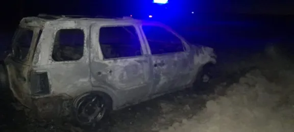 Incendio vehicular total en Ruta 24