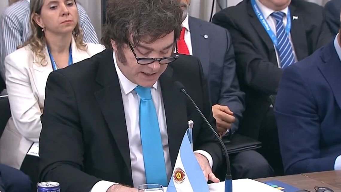 Javier Milei criticó duramente al Mercosur y llamó “narcoterrorista” a Maduro
