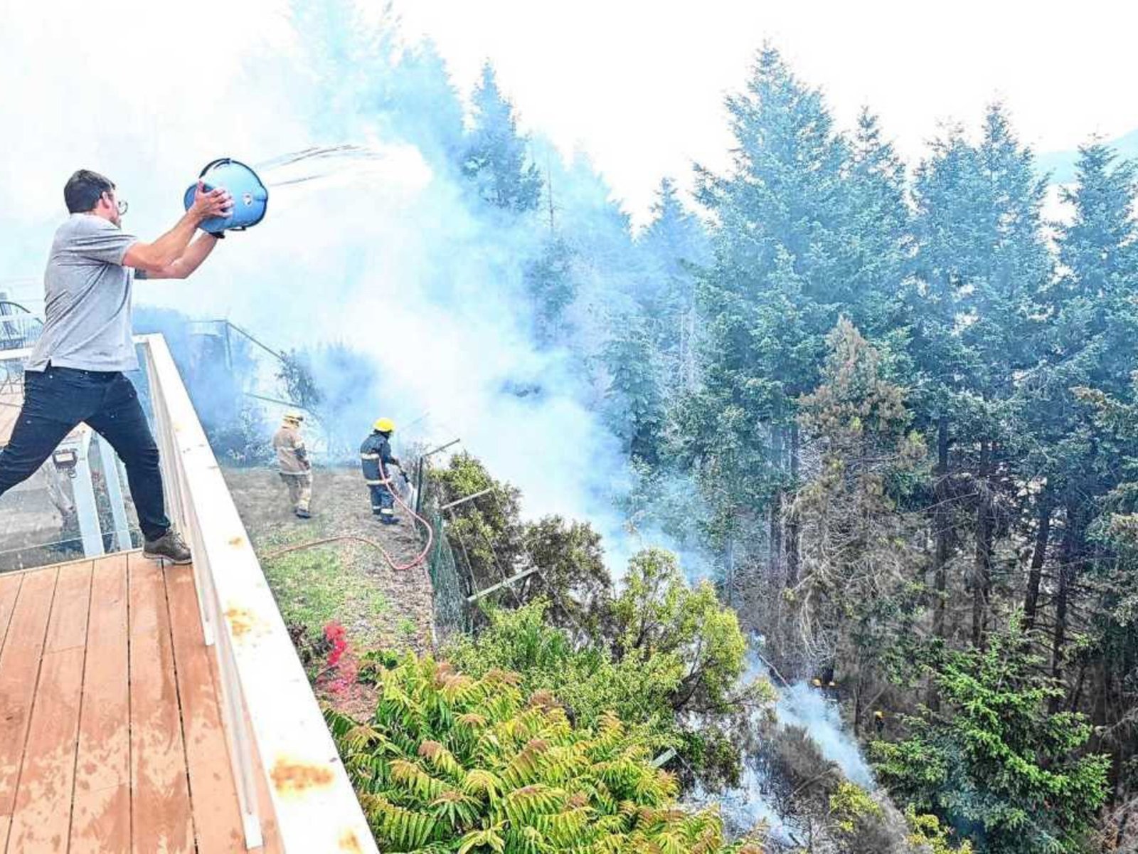 el combo que desató el incendio en el centro de Bariloche