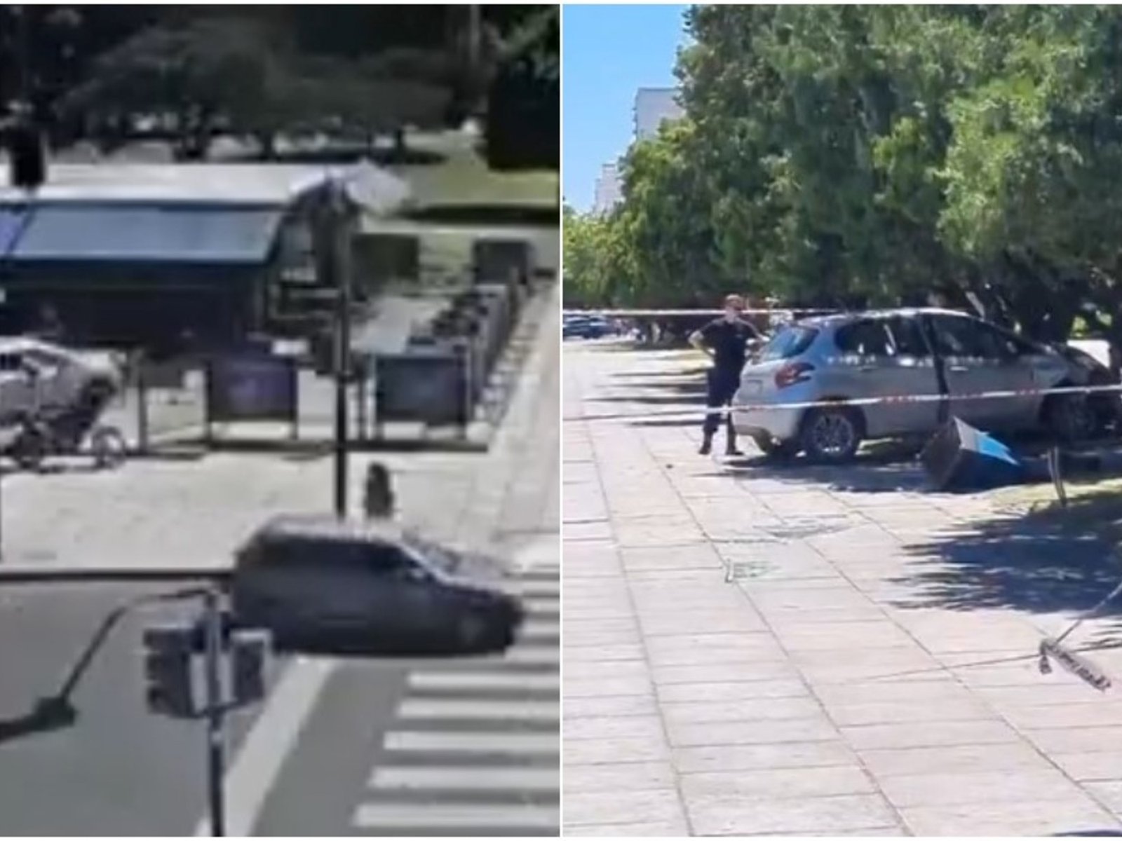 se infartó mientras manejaba, chocó con un local de comida de una plaza céntrica y murió en el hospital