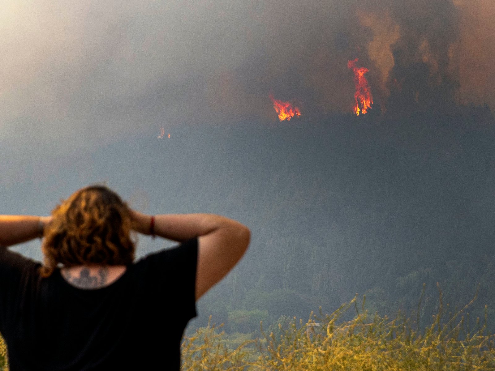 Alivio por la lluvia en el incendio de Chubut, que ayuda a los brigadistas, pero el fuego sigue muy activo
