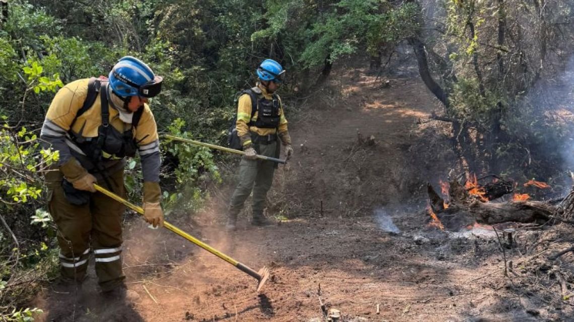 Córdoba envió más brigadistas para combatir los incendios que arrasan Chubut