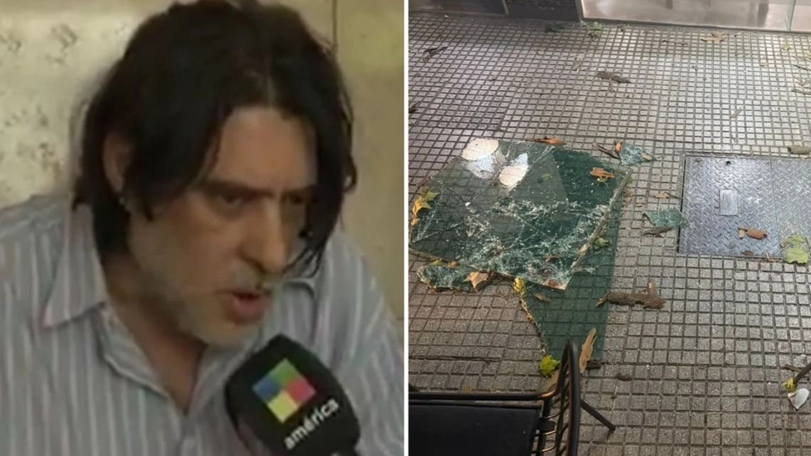 Habló el hombre al que le cayó un vidrio mientras tomaba café: “Tuve toda la suerte”