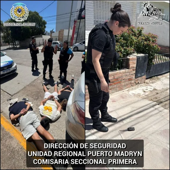 Persecución en Puerto Madryn: tres detenidos tras intentar robar vehículos