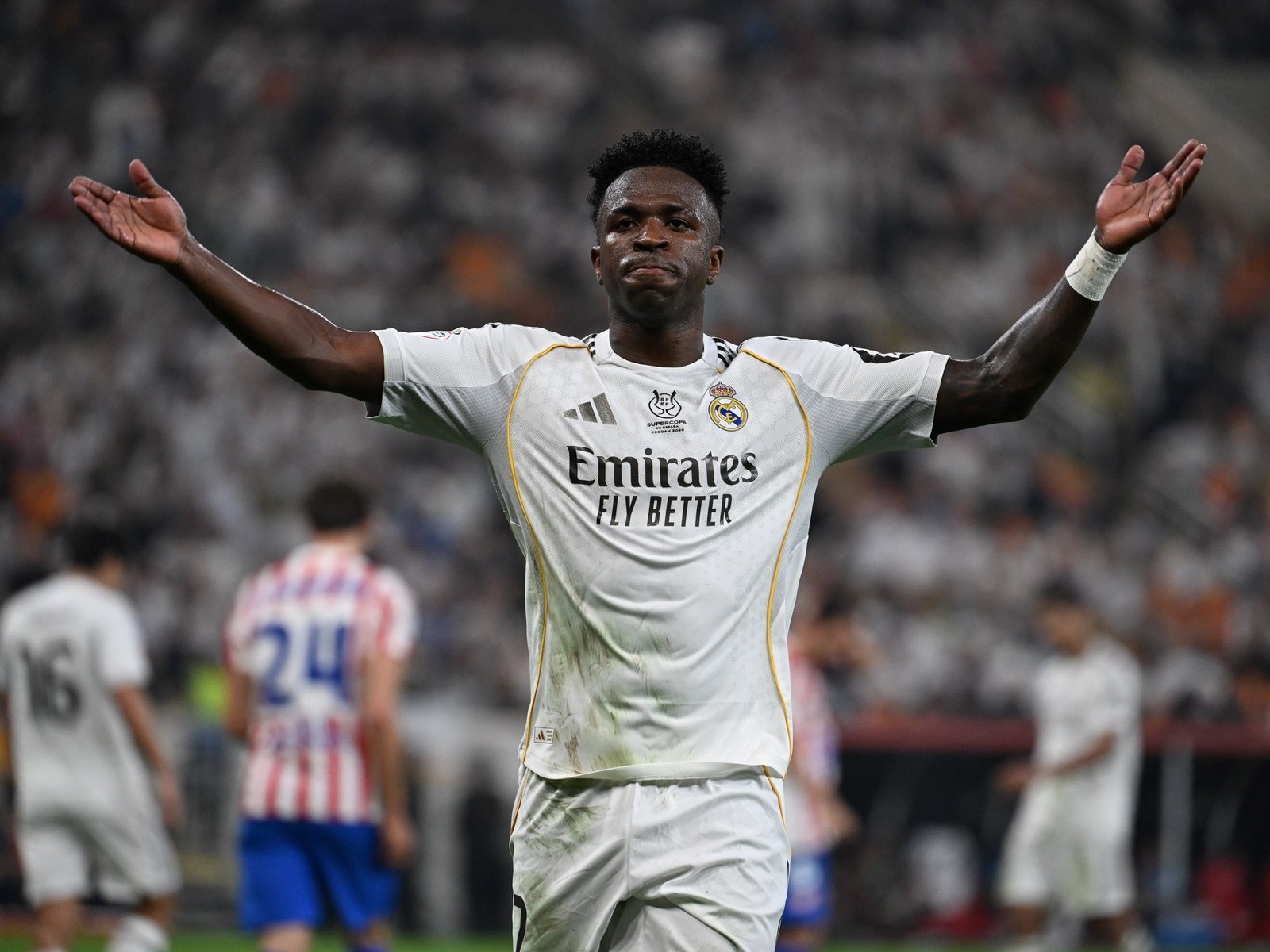 Vinicius Jr. le respondió al Cholo Simeone con una chicana luego del cruce que tuvieron en el clásico: “Has perdido otra eliminatoria”