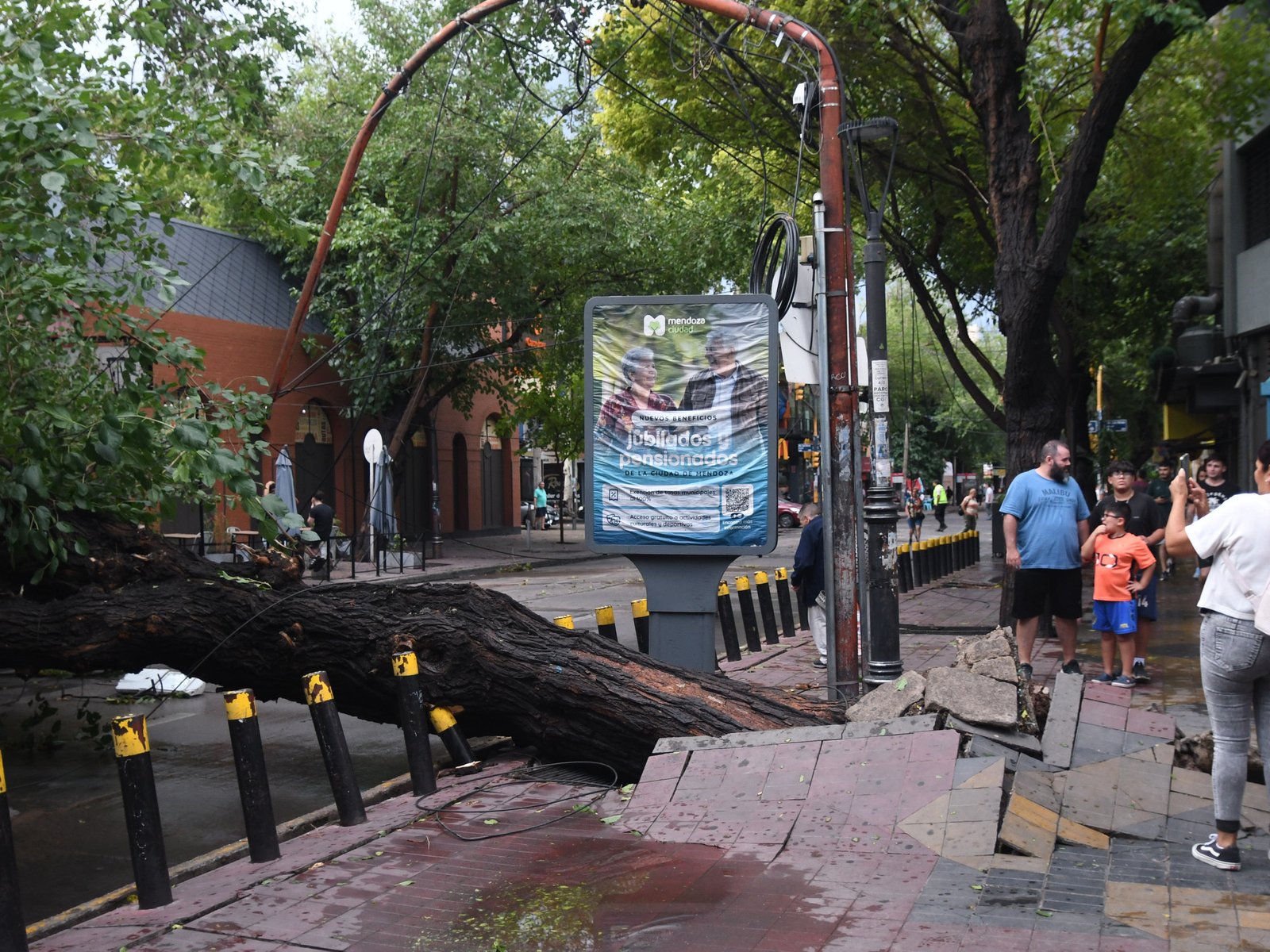 granizo, inundaciones, autos arrastrados y el dramático rescate de un operario en una retroexcavadora volcada