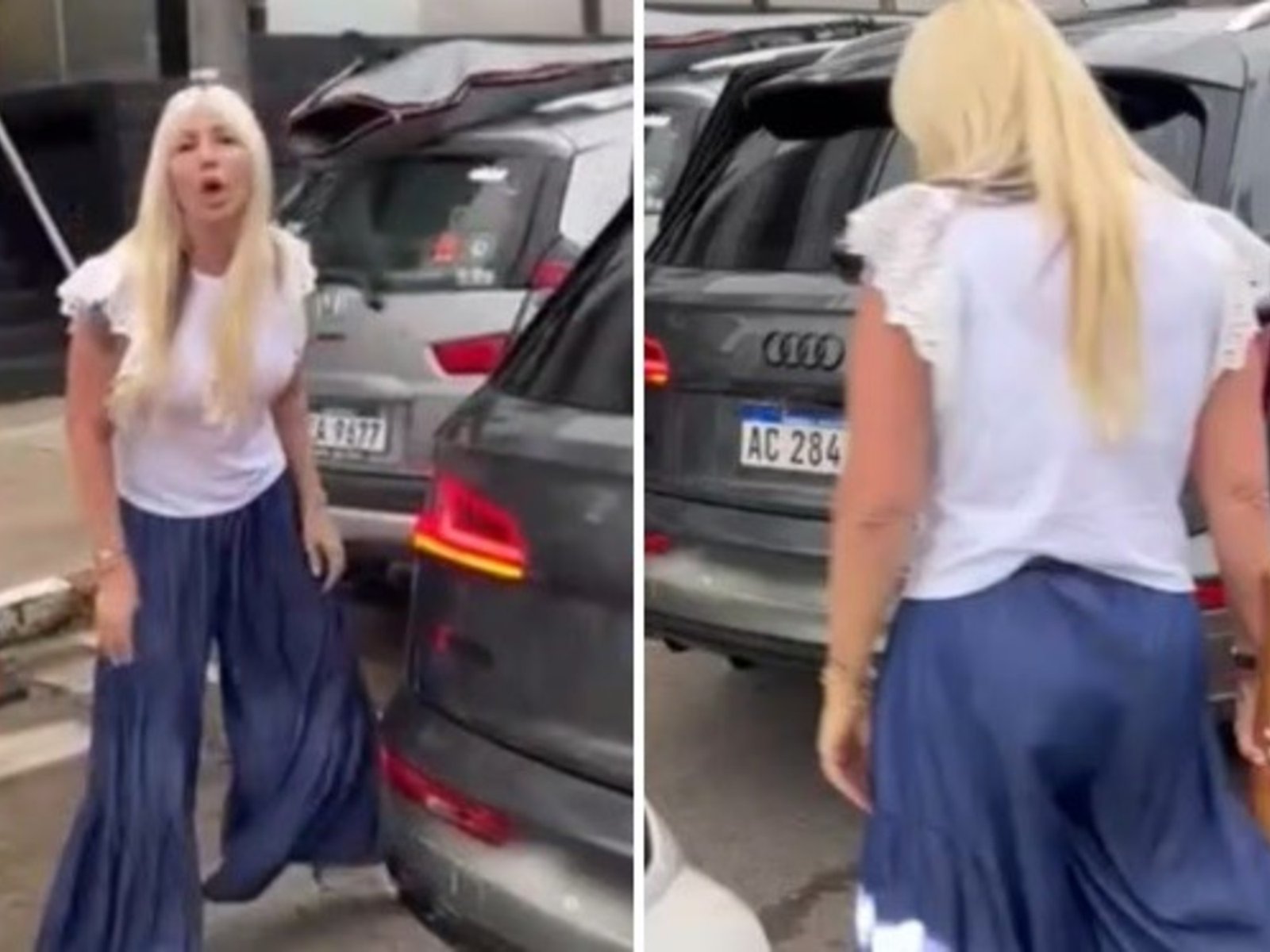 una argentina bajó de su auto y amenazó a un conductor con un bate de béisbol durante una pelea de tránsito