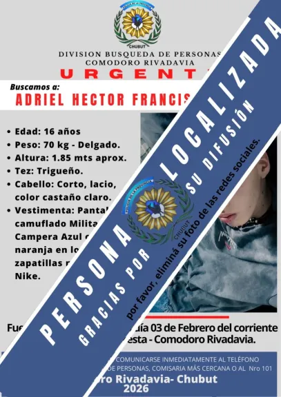 Apareció el menor de 16 años: fue interceptado en un control de Ruta 3