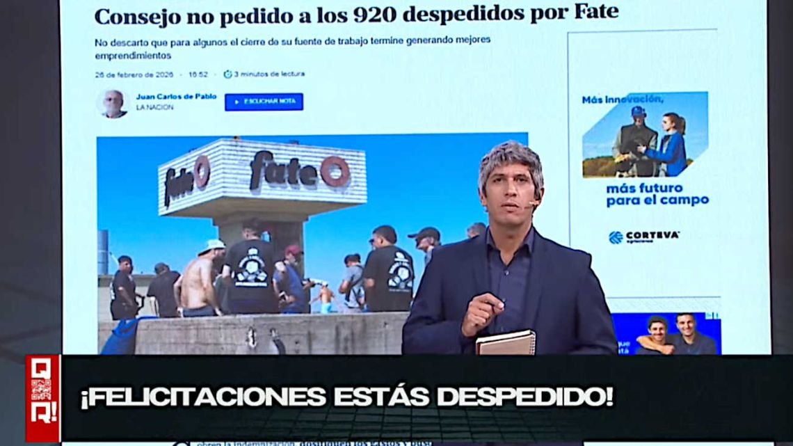 En “QR!” Pablo Caruso apuntó contra Juan Carlos de Pablo: “Hay una pedagogía de la crueldad” tras sus consejos a despedidos de Fate