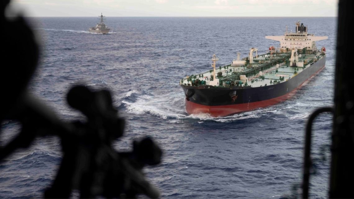 Estados Unidos interceptó un petrolero en el Océano Índico por vínculos con Venezuela