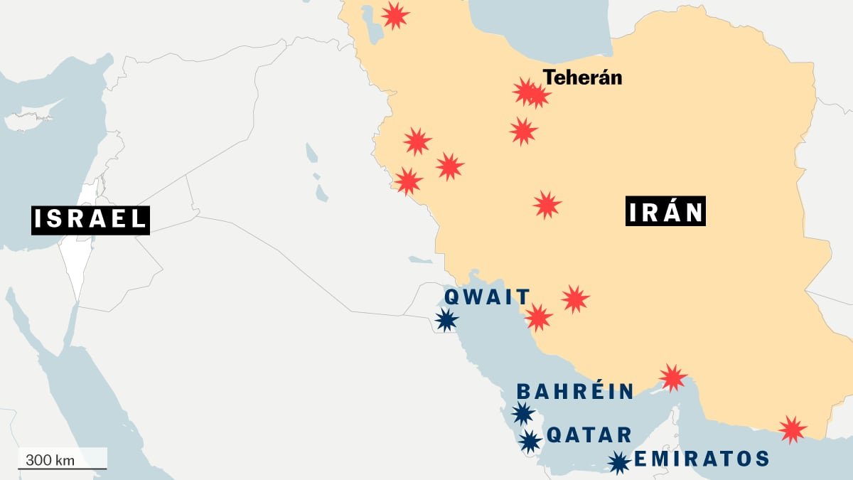 Los mapas del ataque de Israel y Estados Unidos y la respuesta de Irán | Internacional