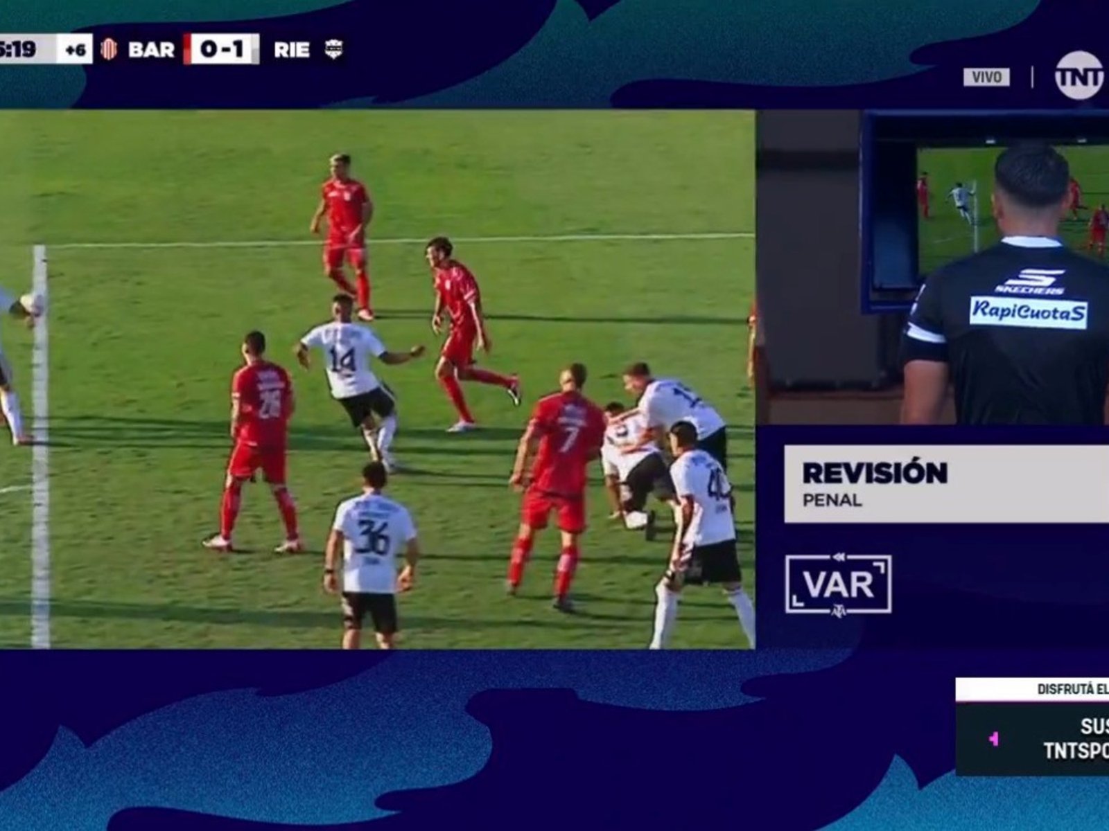 así fue la secuencia que cambió el final del partido entre los equipos de Chiqui Tapia y Stinfale