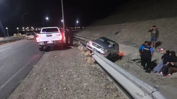 Accidente en Ruta 3 frente al Cenotafio dejó una mujer lesionada
