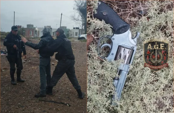 Detenido con un revólver calibre .22 tras una discusión en Trelew
