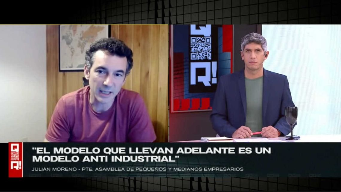 En "QR!", Julián Moreno advirtió: "La empresa que cierra no se abre más" y reclamó medidas urgentes para las pymes