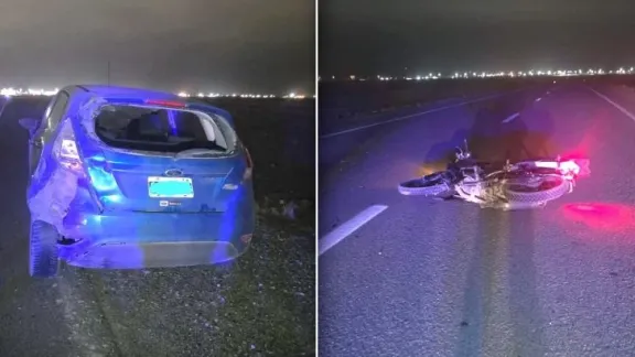 Motociclista pelea por su vida tras impactar contra un auto detenido