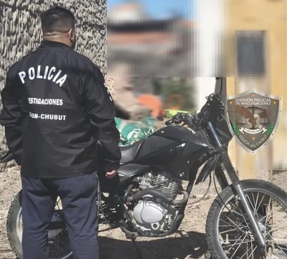 Recuperan una moto robada en Rawson