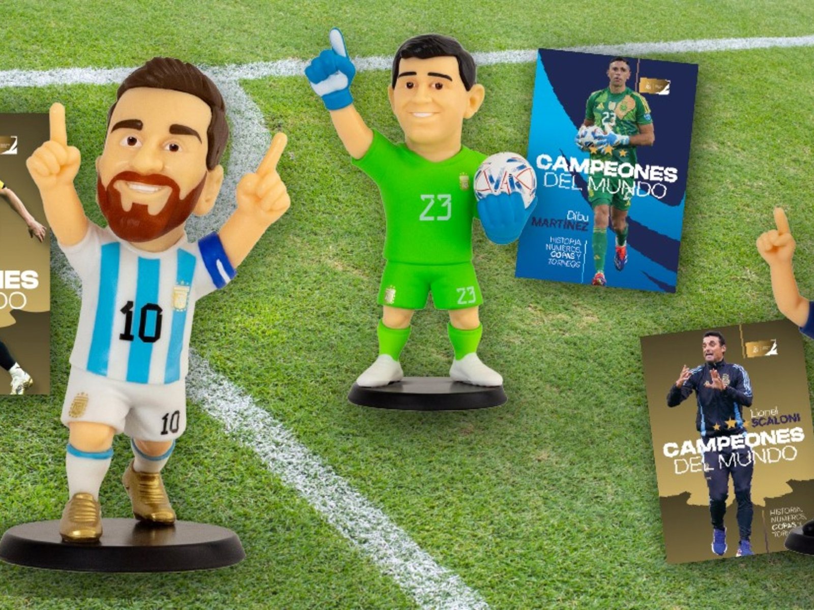 llegan las figuras de los campeones del mundo para coleccionar