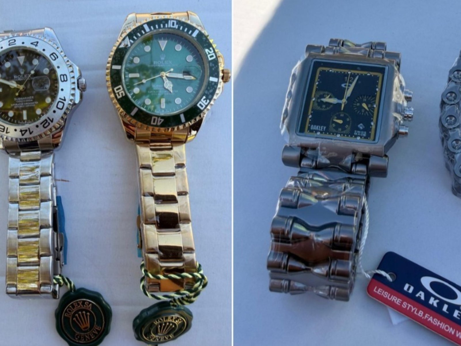 son falsos Rolex y Casio valuados en casi 1.000 millones de pesos