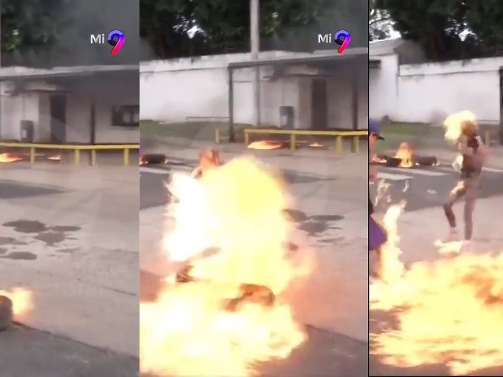 tras el crimen de un preso, dos familiares se prendieron fuego de forma accidental al quemar neumáticos en la puerta de la cárcel