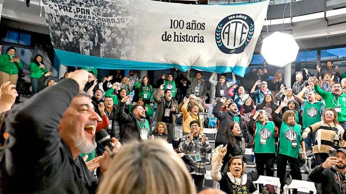 ATE convocó a un paro nacional con movilización para el 21 de abril: “Si no hay plata, no habrá paz social”