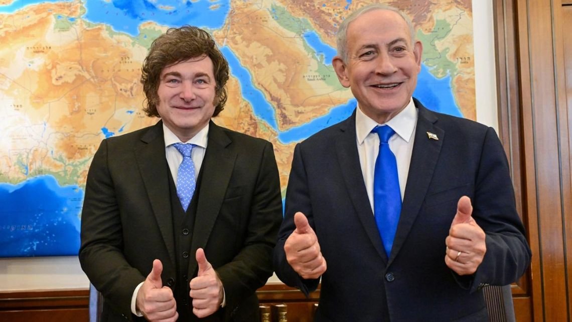 El presidente Milei fue recibido por Benjamin Netanyahu en Israel
