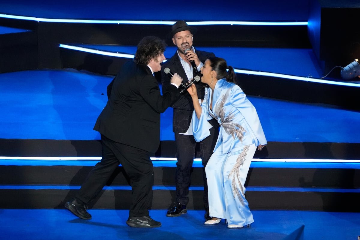 Milei canta ‘Libre’ de Nino Bravo durante el ensayo de la ceremonia del Día de la Independencia de Israel
