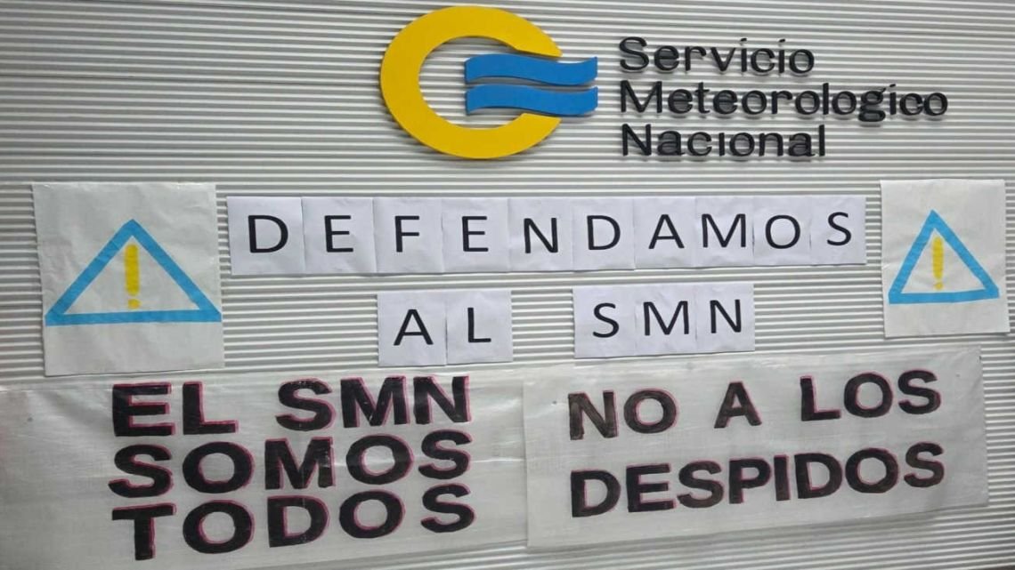 Paro en el Servicio Meteorológico Nacional: denuncian 240 despidos para el 10 de abril