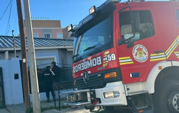 Principio de incendio en una vivienda por una falla en un calefactor