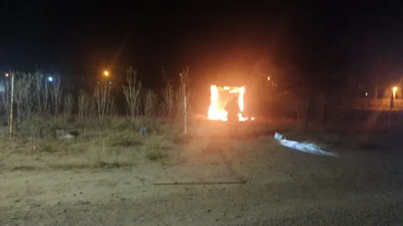 Se incendió una vivienda prefabricada en el Moure