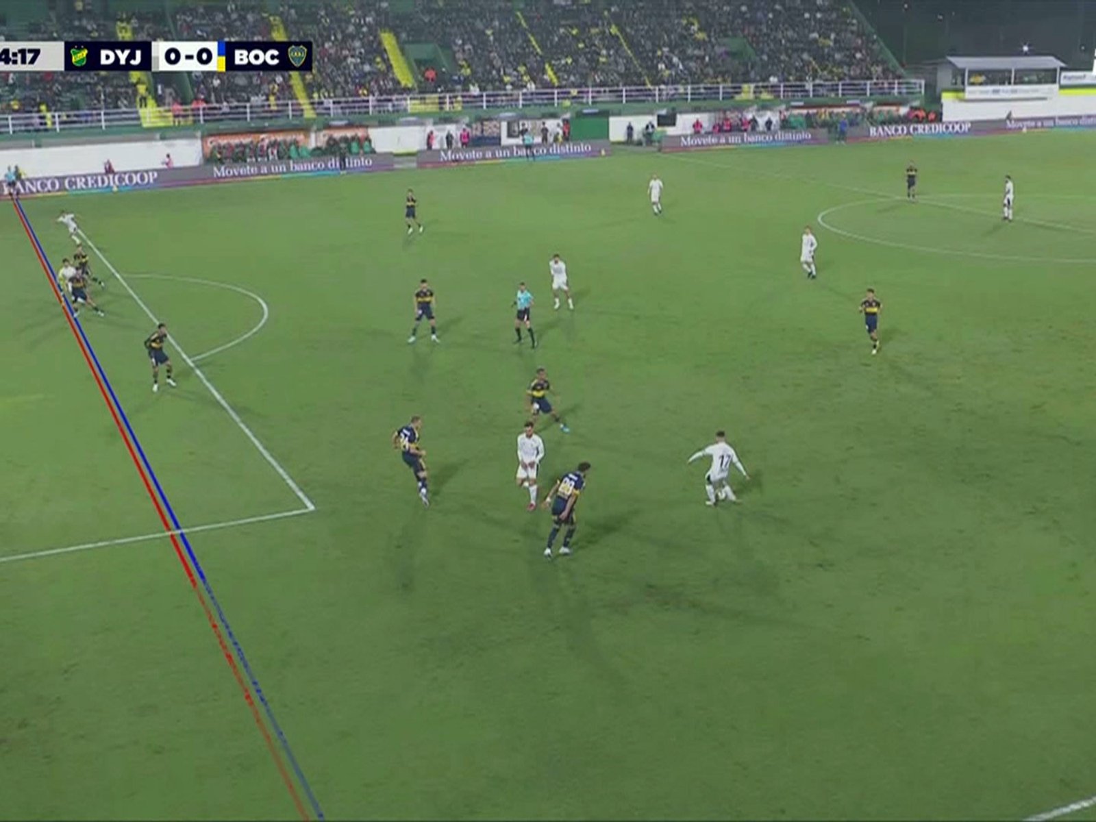 un offside milimétrico y un polémico trazado de líneas que anuló el 1-0 de Defensa y Justicia