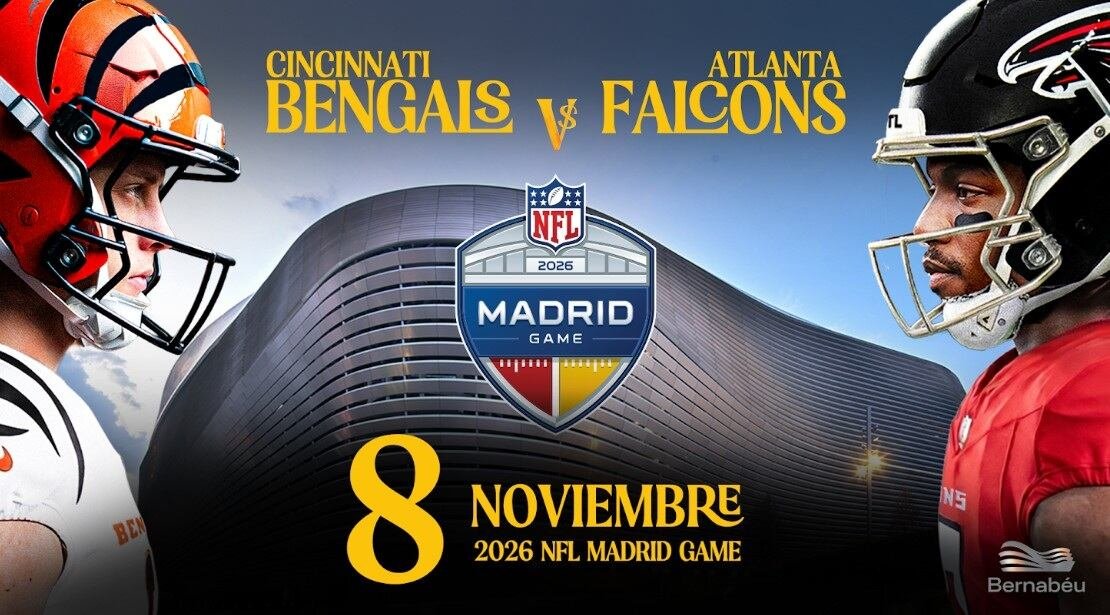 La NFL anuncia a los Cincinnati Bengals como el rival de los Atlanta Falcons en Madrid