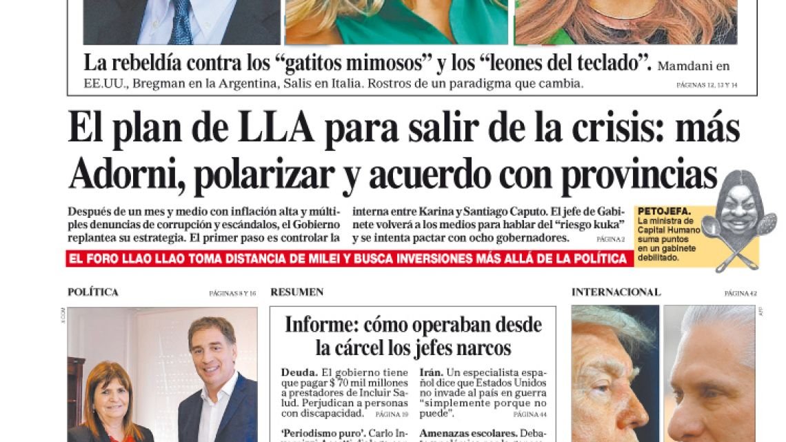 La tapa del Diario PERFIL del domingo 3 de mayo de 2026