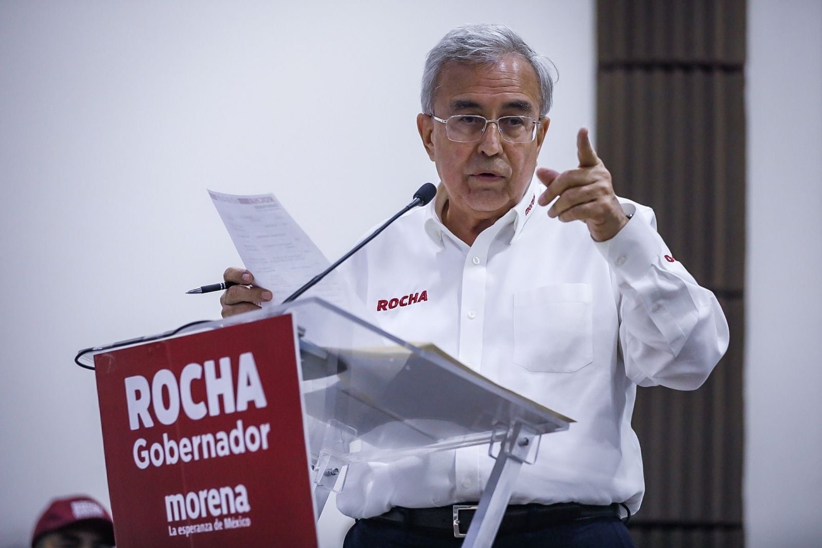 Rubén Rocha Moya, durante su campaña a gobernador en Sinaloa, en mayo de 2021.
