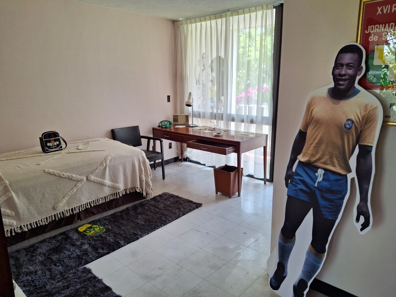Habitación donde durmió Pelé antes de la final del Mundial 1970, al sur de la Ciudad de México.