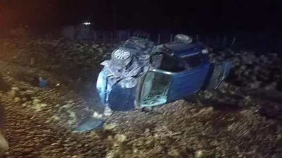 Dos heridos tras un vuelco en la ruta 43 entre Las Heras y Koluel Kaike