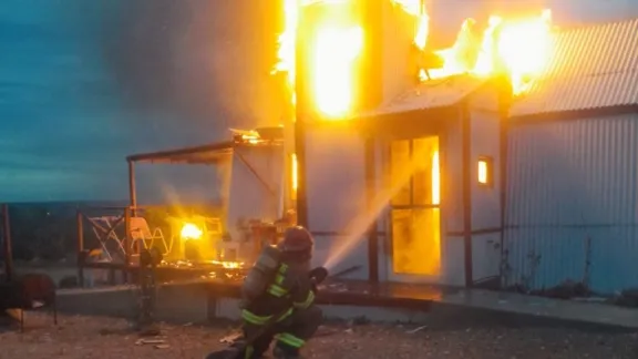 Incendio destruyó una vivienda en el Área Ecológica El Doradillo