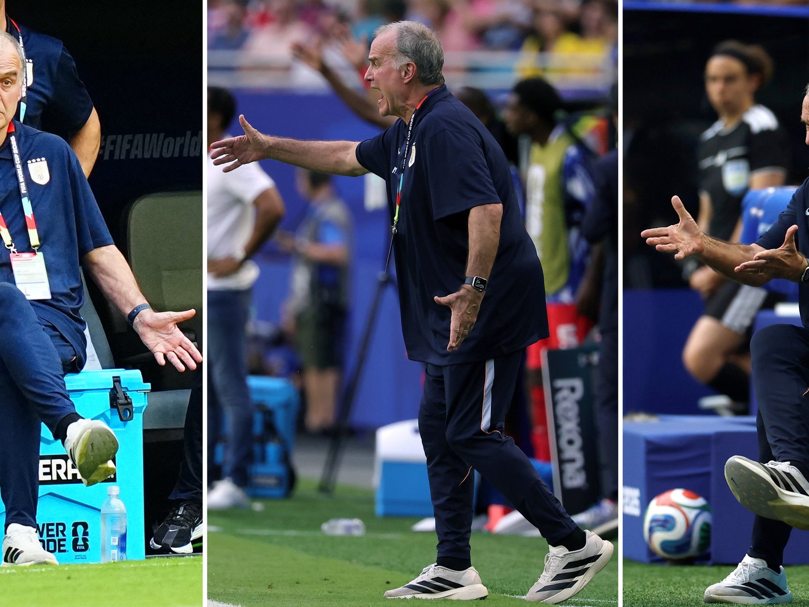Las insólitas reacciones de Marcelo Bielsa durante el decisivo partido de Uruguay contra Cabo Verde