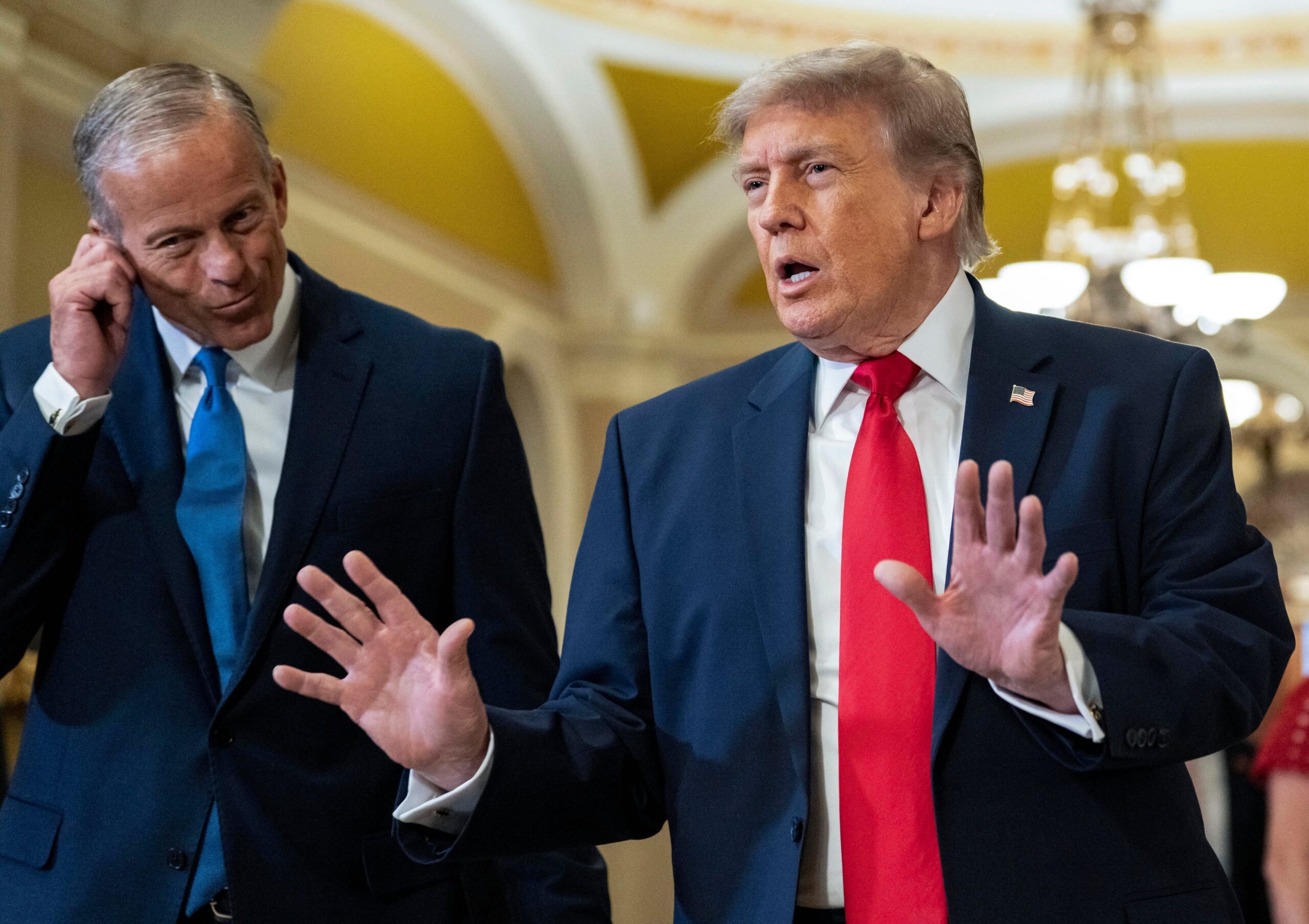 Un almuerzo de Trump con los republicanos del Senado termina en un enfrentamiento a voces por la guerra de Irán