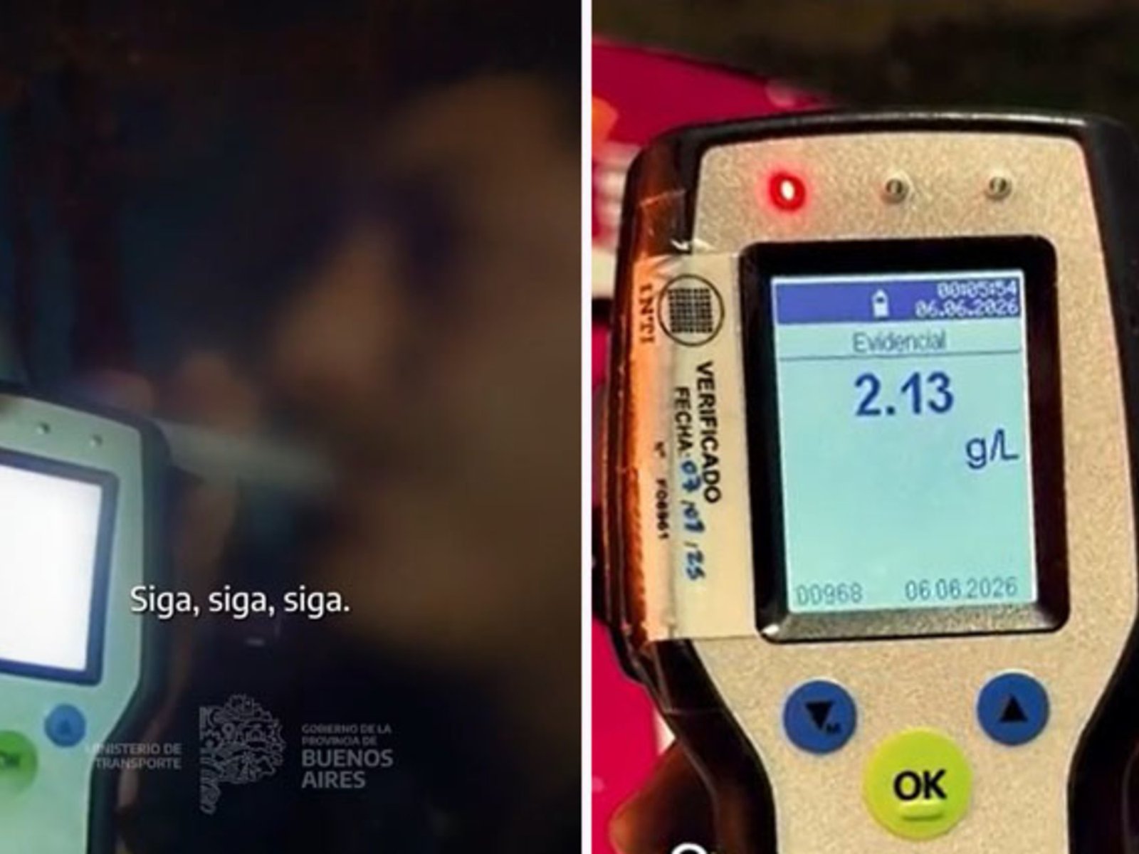 estaba inhabilitado para manejar por alcoholemia y lo detuvieron con 2,13 gramos de alcohol en sangre