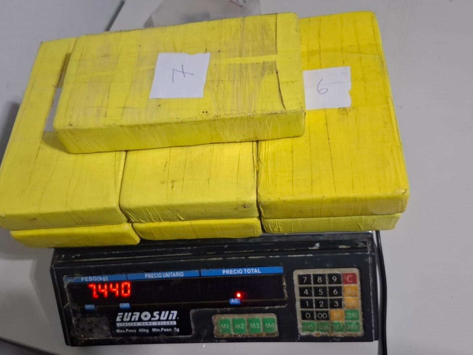 llevaba 7 kilos de cocaína